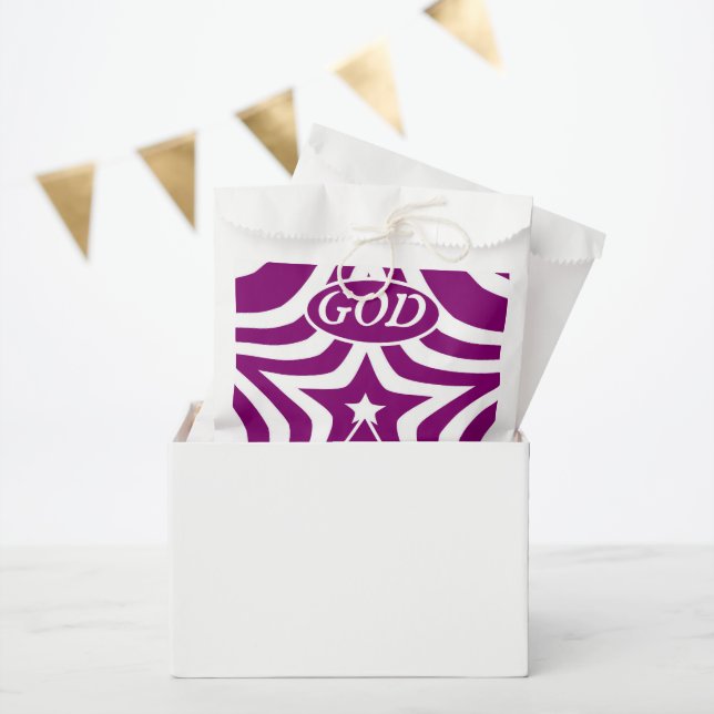 Mystical Deep Purple "God Is Love" First Communion Geschenktütchen (Party)