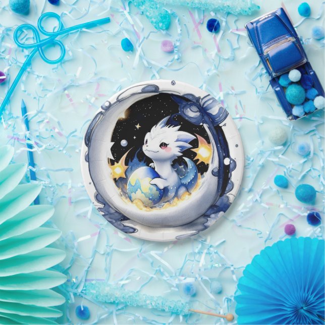 Mystical Dragon Baby Dusche Pappteller (Party)