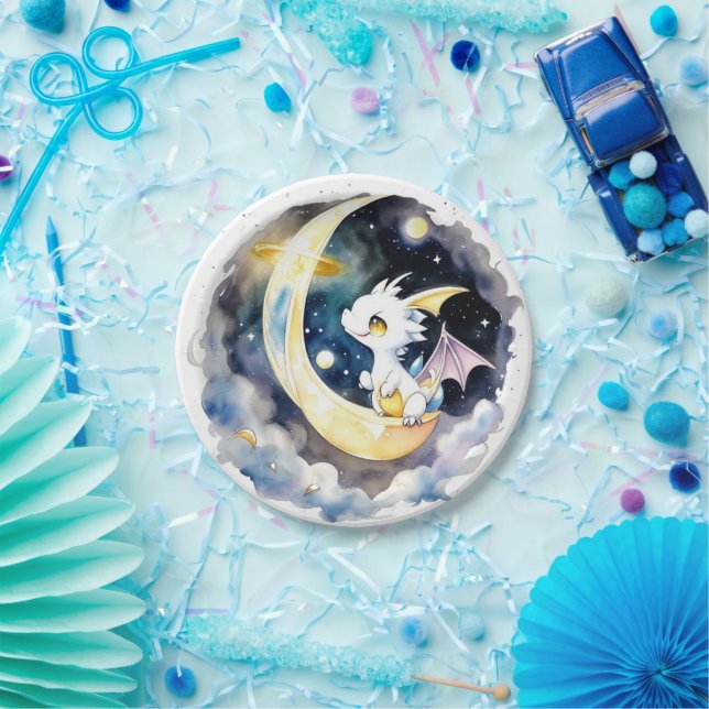 Mystical Dragon Baby Dusche Pappteller (Party)