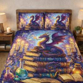 Mystical Dragon Wizard Books Kissenbezug