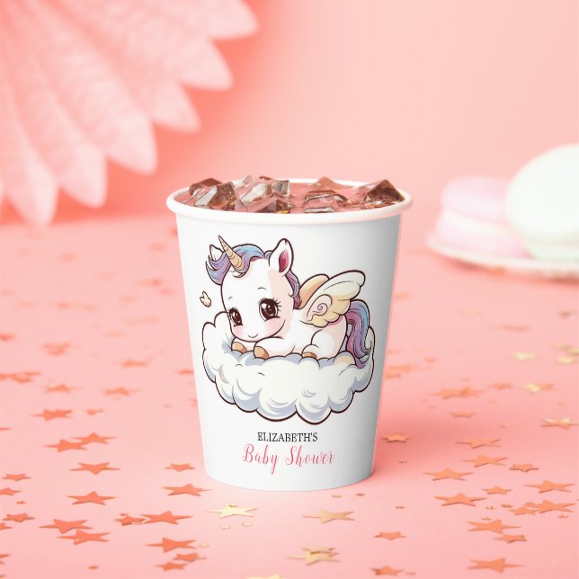 Mystical Dreamy Unicorn Babydusche Pappbecher (Insitu)