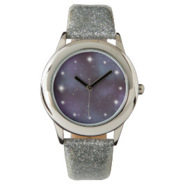 Mystical Dusty Violet Galaxy Armbanduhr