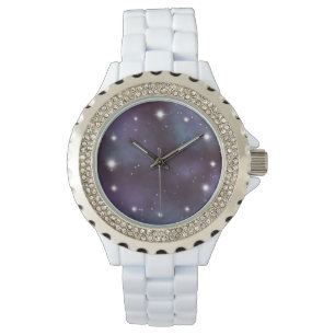 Mystical Dusty Violet Galaxy Armbanduhr