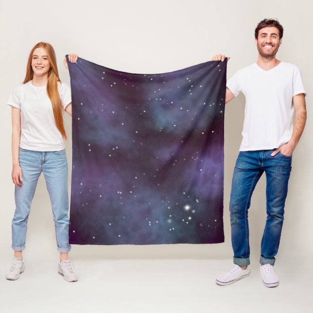 Mystical Dusty Violet Galaxy Fleecedecke (Beispiel)