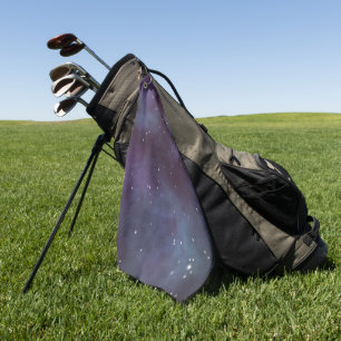 Mystical Dusty Violet Galaxy Golfhandtuch