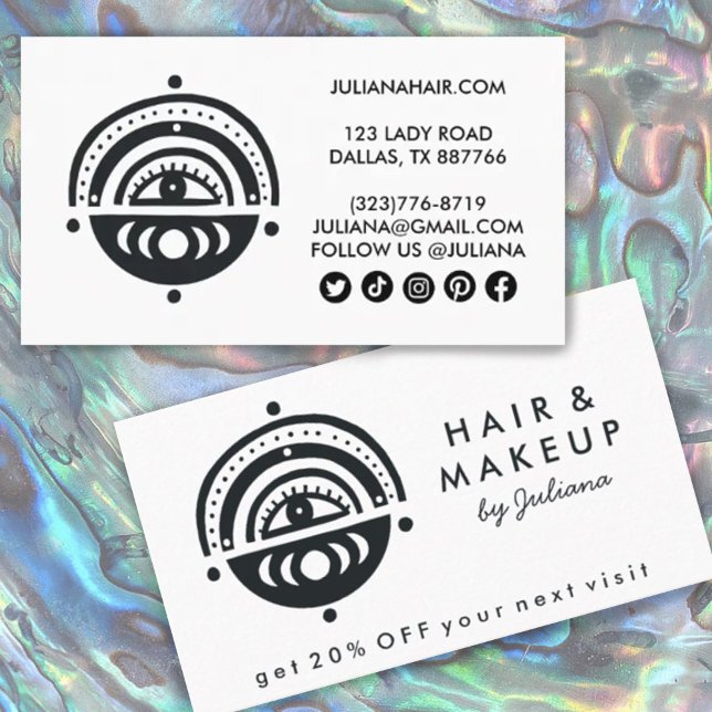 Mystical Eye Moons Rainbow Magische Boho Icons Rabattkarte (Von Creator hochgeladen)