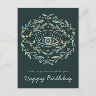 Mystical Eye Rosen Inspirierend Alles Gute zum Geb Postkarte