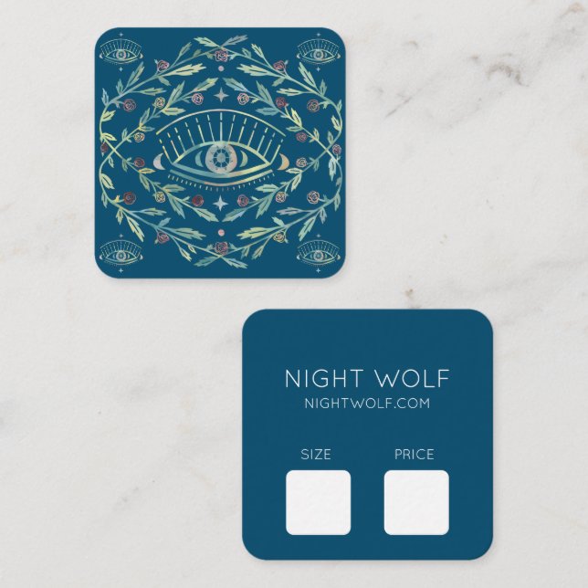 Mystical Eye Roses Vines Magical CUSTOM HANG TAG (Vorne/Hinten)