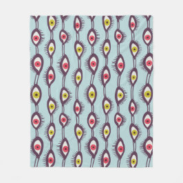 Mystical Eyes Pattern - Psychedelisches Trippy-Des Fleecedecke