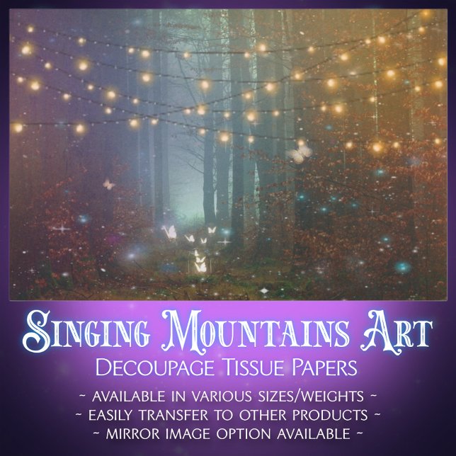 Mystical Fairy Lights Schmetterlinge Forest Decoup Seidenpapier (Von Creator hochgeladen)