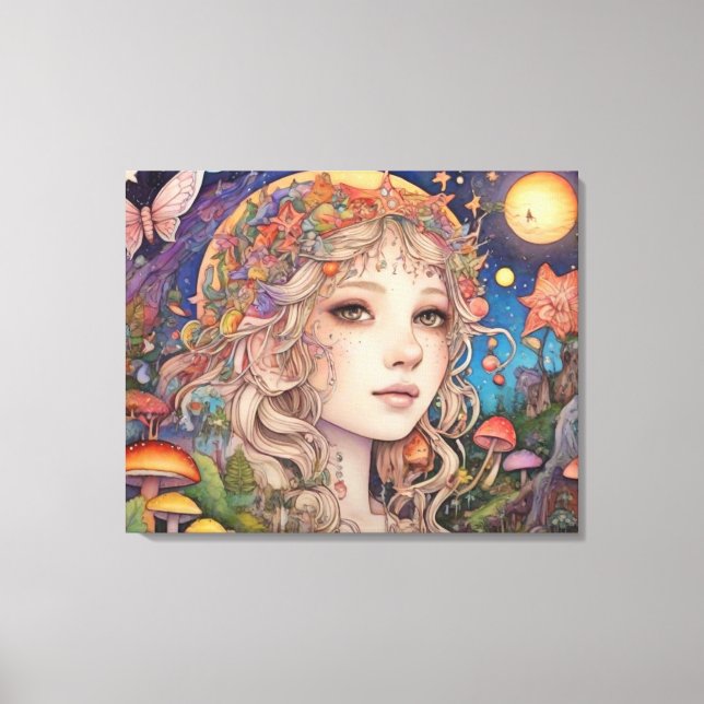 Mystical Fantasy Girl - Magisch Leinwanddruck (Vorderseite)