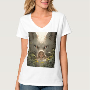 Mystical Fantasy Wolf Guardian Anime T-Shirt