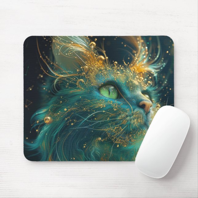 Mystical Feline Mousepad (Mit Mouse)