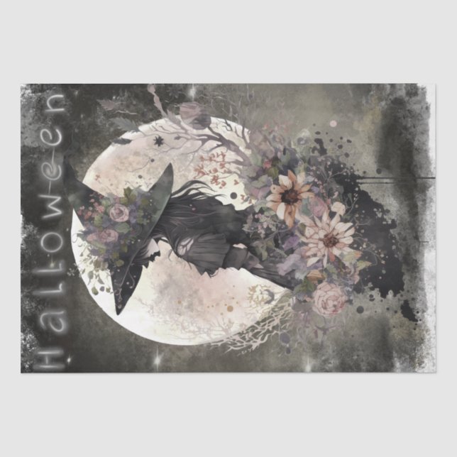 Mystical Floral Hexe Seidenpapier (Vorderseite)
