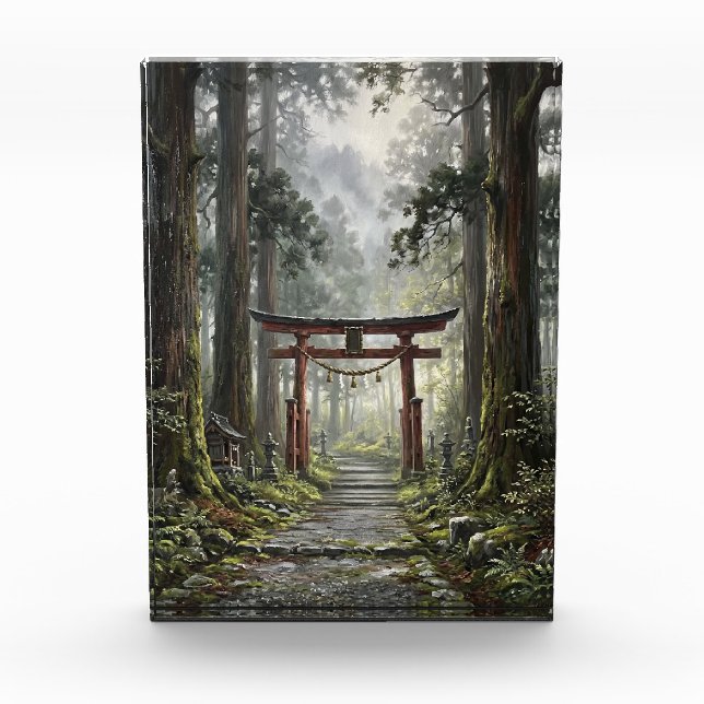 Mystical forest and torii gate that symbolizes it fotoblock (Vorderseite)