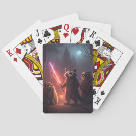 Mystical Forest Battle Animals Art Spielkarten