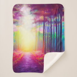 Mystical Forest Sherpa Blanket Sherpadecke