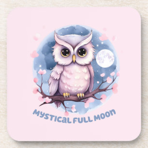 Mystical Full Moon - Pastellfarbener Lila Nachthim Getränkeuntersetzer