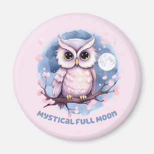 Mystical Full Moon - Pastellfarbener Lila Nachthim Magnet