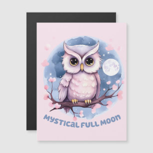 Mystical Full Moon - Pastellfarbener Lila Nachthim Magnetkarte