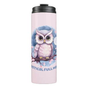 Mystical Full Moon - Pastellfarbener Lila Nachthim Thermosbecher