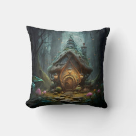 "Mystical Gnome Hütte: Whimsical Mushroom Haven Kissen