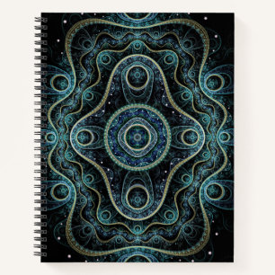 Mystical Grand Royal Julian Fraktal Mandala Art Notizbuch