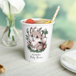 Mystical Hübsch Wolf Baby Dusche Pappbecher