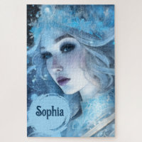 Mystical Ice Queen - Fantasy Winter Goddess Art