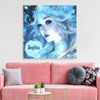 Mystical Ice Queen - Fantasy Winter Goddess Art