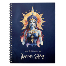 Mystical Inanna Celestial Star Goddess Tarot Notizblock