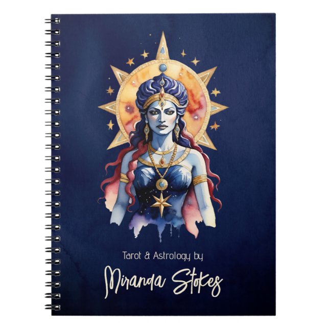 Mystical Inanna Celestial Star Goddess Tarot Notizblock (Vorderseite)