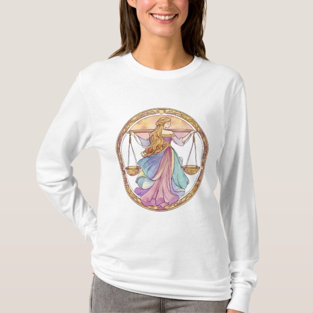 Mystical Libra Goddess T-Shirt (Vorderseite)