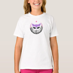 Mystical Lila Fox T - Shirt - Geometric Animal Gra