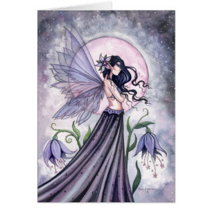 Mystical Lila Night Fairy Card by Molly Harrison
