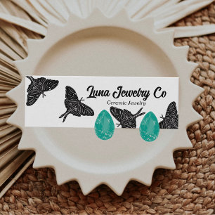 Mystical Luna Moth Juwelry Stud Business Card Mini Visitenkarte