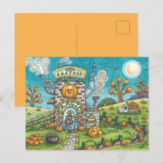 MYSTICAL MAGIC PIE FACTORY Funny Black Cats, Hexe Feiertagspostkarte