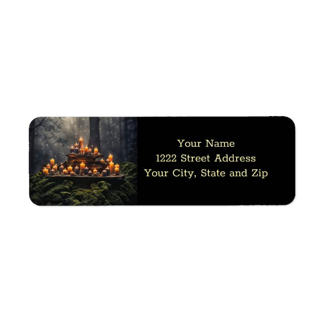 Mystical Magical Candles Forest Return Address (Vorne)