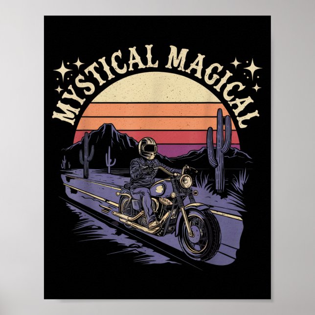 Mystical Magical Retro Aesthetic Space Gift Men Wo Poster (Vorne)