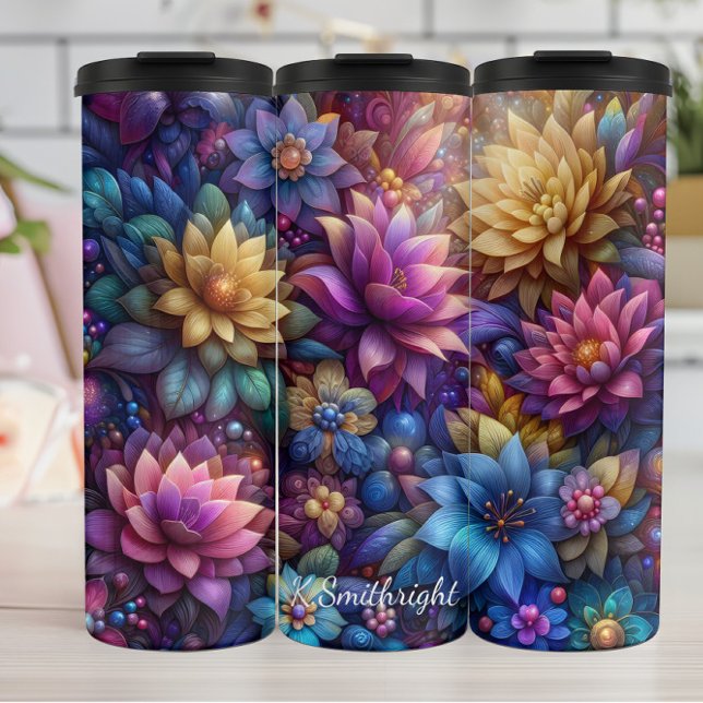 Mystical Midnight Blossom Dream Garden Thermosbecher (Von Creator hochgeladen)