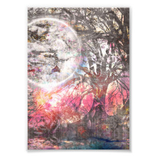 Mystical Moon Tree Fotodruck