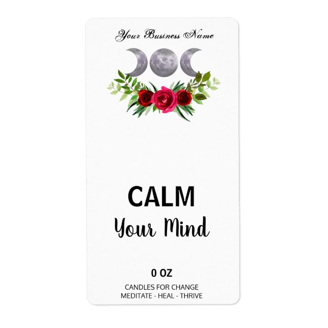Mystical Moon White Box Labels (Vorne)