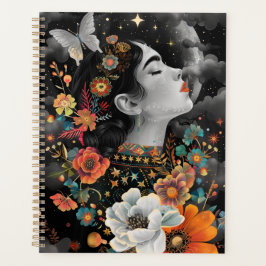 Mystical Moonlit Floral Planer
