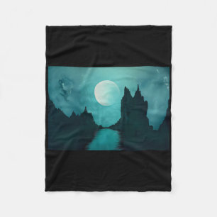 Mystical Moonlit Landscape Fantasy Night Scene Dre Fleecedecke