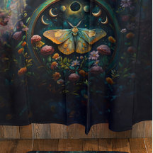 Mystical Moth and Moon Phases Portal Art LARGE