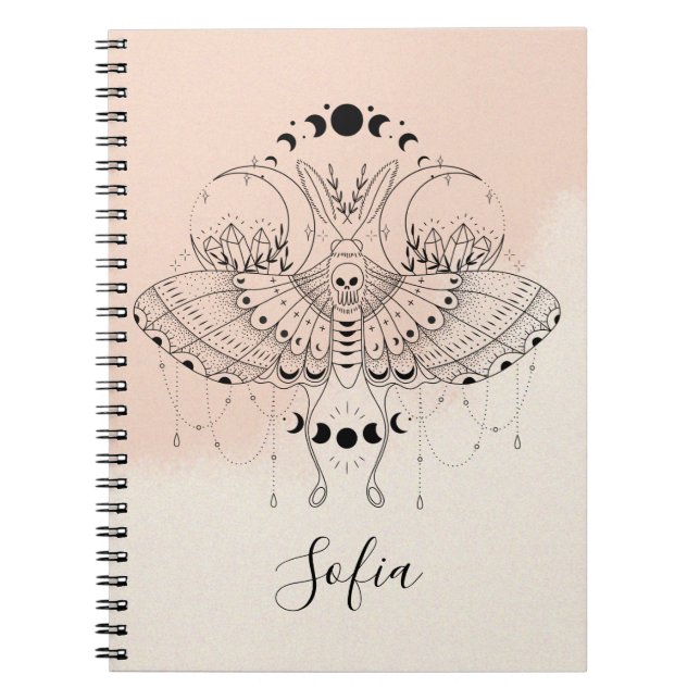 Mystical Moth Celestial Butterfly-Notebook Notizblock (Vorderseite)