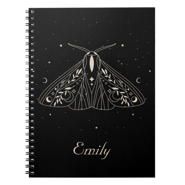 Mystical Moth Celestial Butterfly-Notebook Notizblock (Vorderseite)