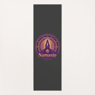 Mystical Namaste Yoga Mat mit Praying Hands & Man Yogamatte