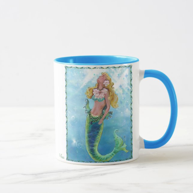 Mystical Ocean Siren Meerjungfrau Kaffee Cup Tasse (Rechts)