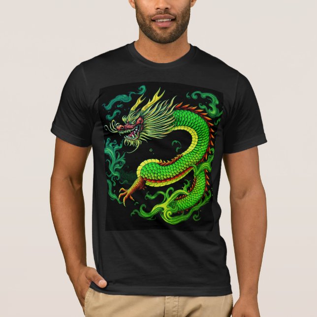 Mystical Oriental Dragon T-Shirt (Vorderseite)